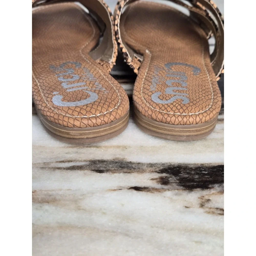 Circus By Sam Edelman Women's Burnett Animal‎ Print Slide Flat Sandals US 7
